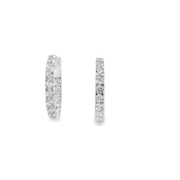 Bold Stone Hoop Earrings