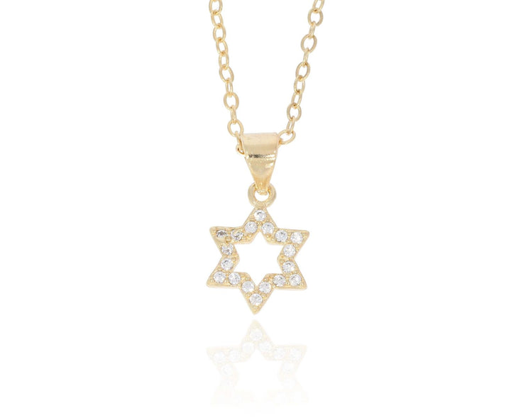 Star of david | שרשרת מגן דוד קטן מצופה זהב