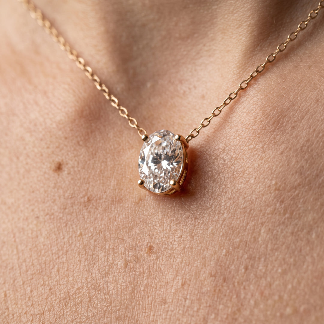 Classic Oval Stone Necklace