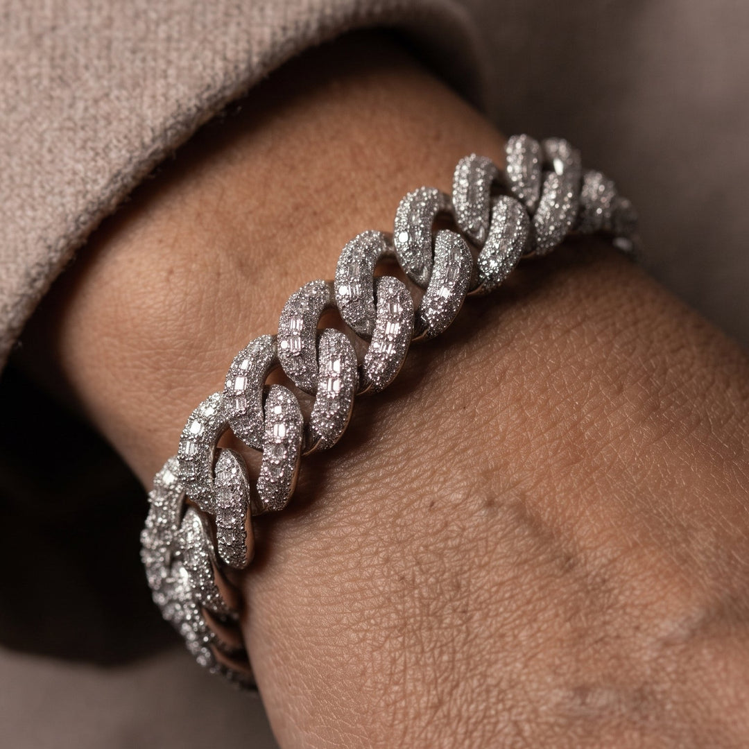 Baguette Stone-Set Link Bracelet