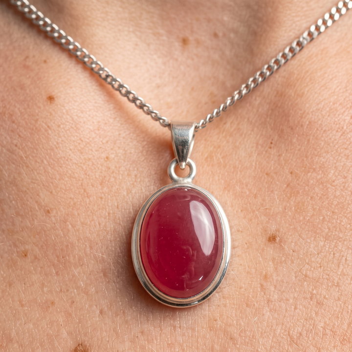 Unique Pink Stone Necklace