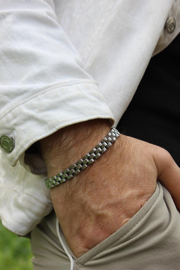 Silver Hombre | צמיד רצועה לגבר