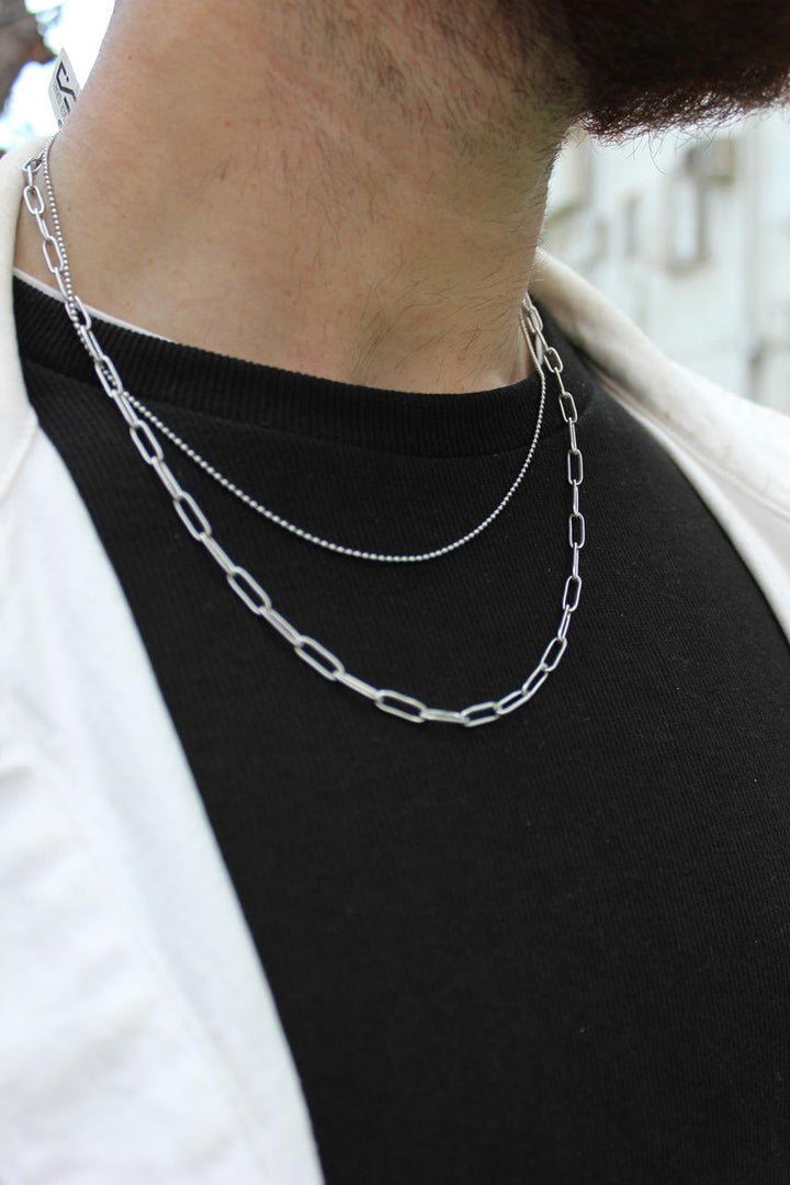 Silver Layrino | שרשרת שכבות כסף לגבר