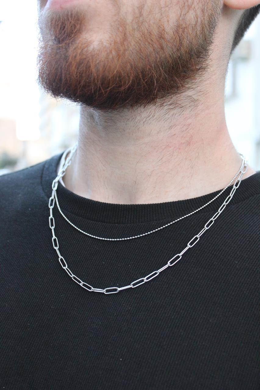 Silver Layrino | שרשרת שכבות כסף לגבר