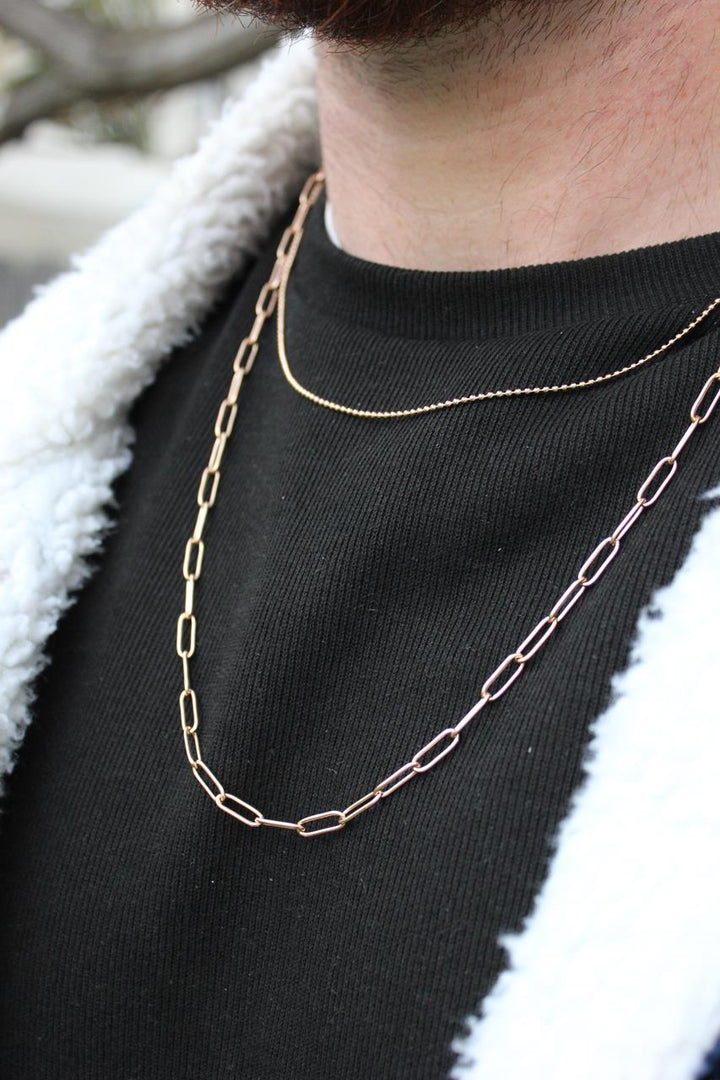 RoseGold Layrino | שרשרת 2 שכבות רוז גולד