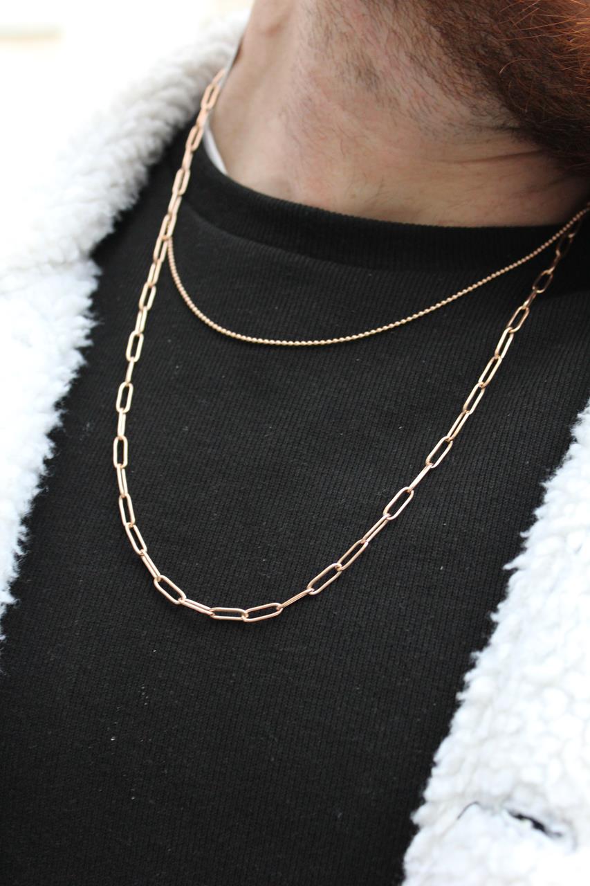 RoseGold Layrino | שרשרת 2 שכבות רוז גולד