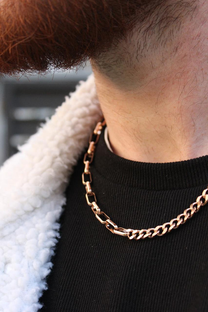 Rose Icarus  | שרשרת איקרוס רוז גולד לגבר