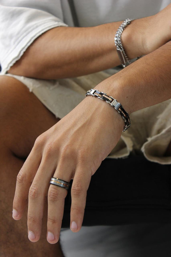 Mixcol © טבעת משולבת לגבר