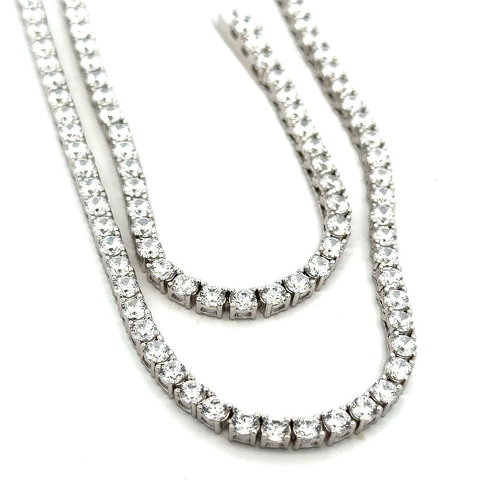 Blanko-S | שרשרת טניס 3מ"מ אבנים לבנות