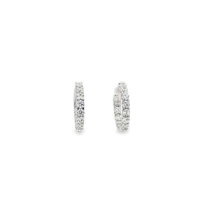 Stone-Set Hoop Earrings