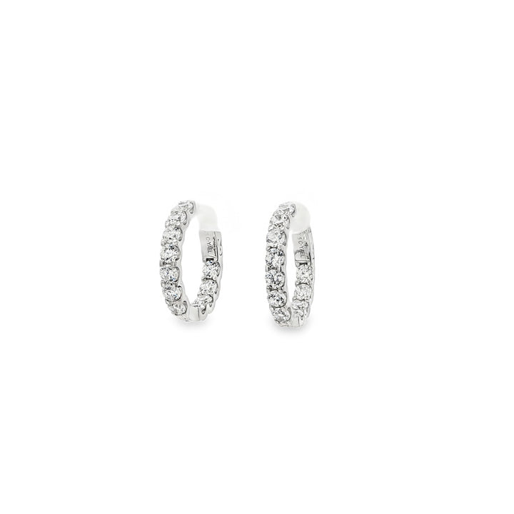 Stone-Set Hoop Earrings