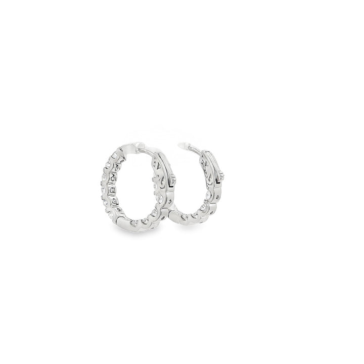 Stone-Set Hoop Earrings