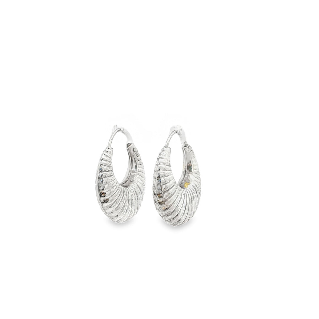 Ribbed Hoop Earrings