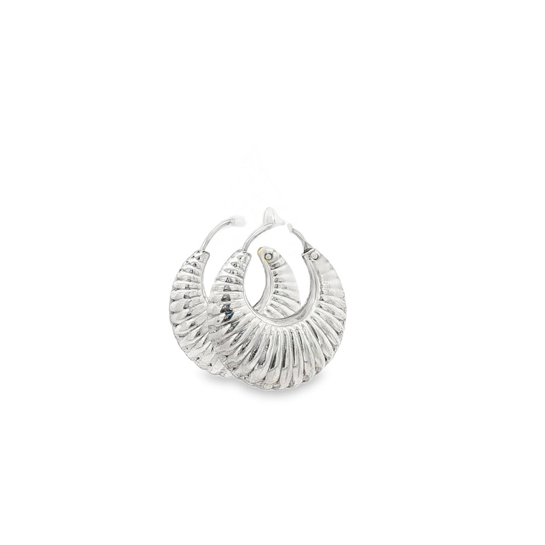 Ribbed Hoop Earrings
