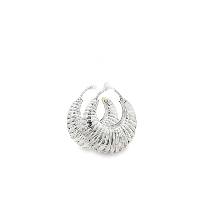 Ribbed Hoop Earrings
