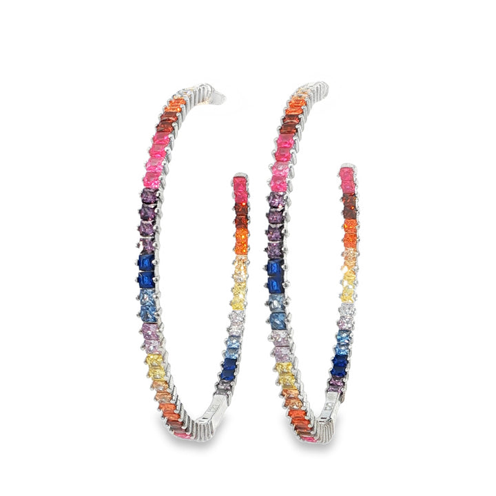 Rainbow Hoop Earrings