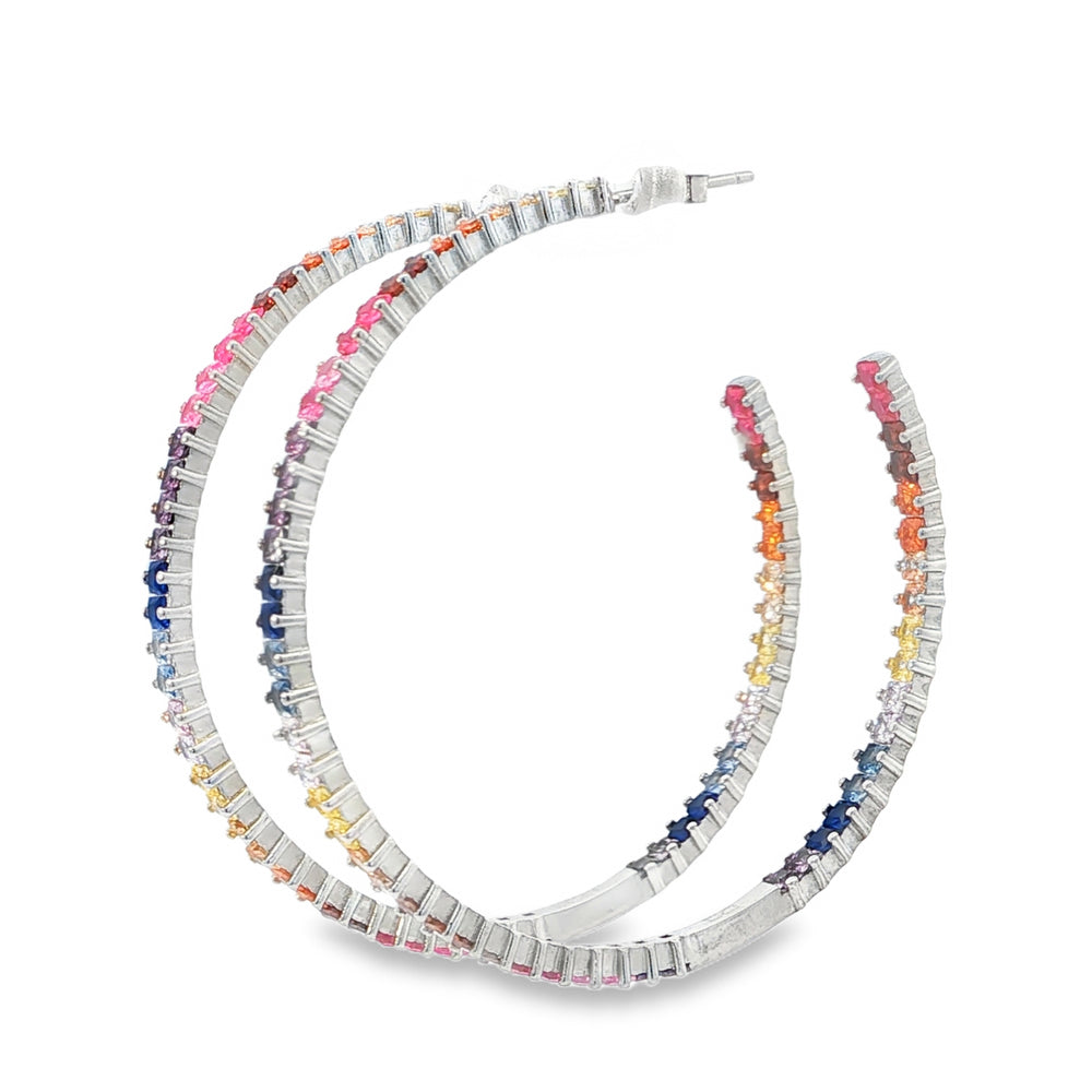 Rainbow Hoop Earrings
