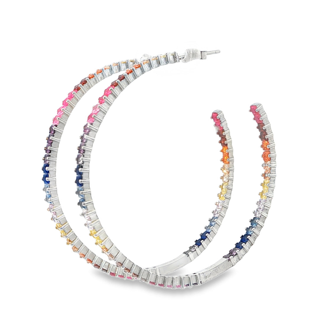 Rainbow Hoop Earrings