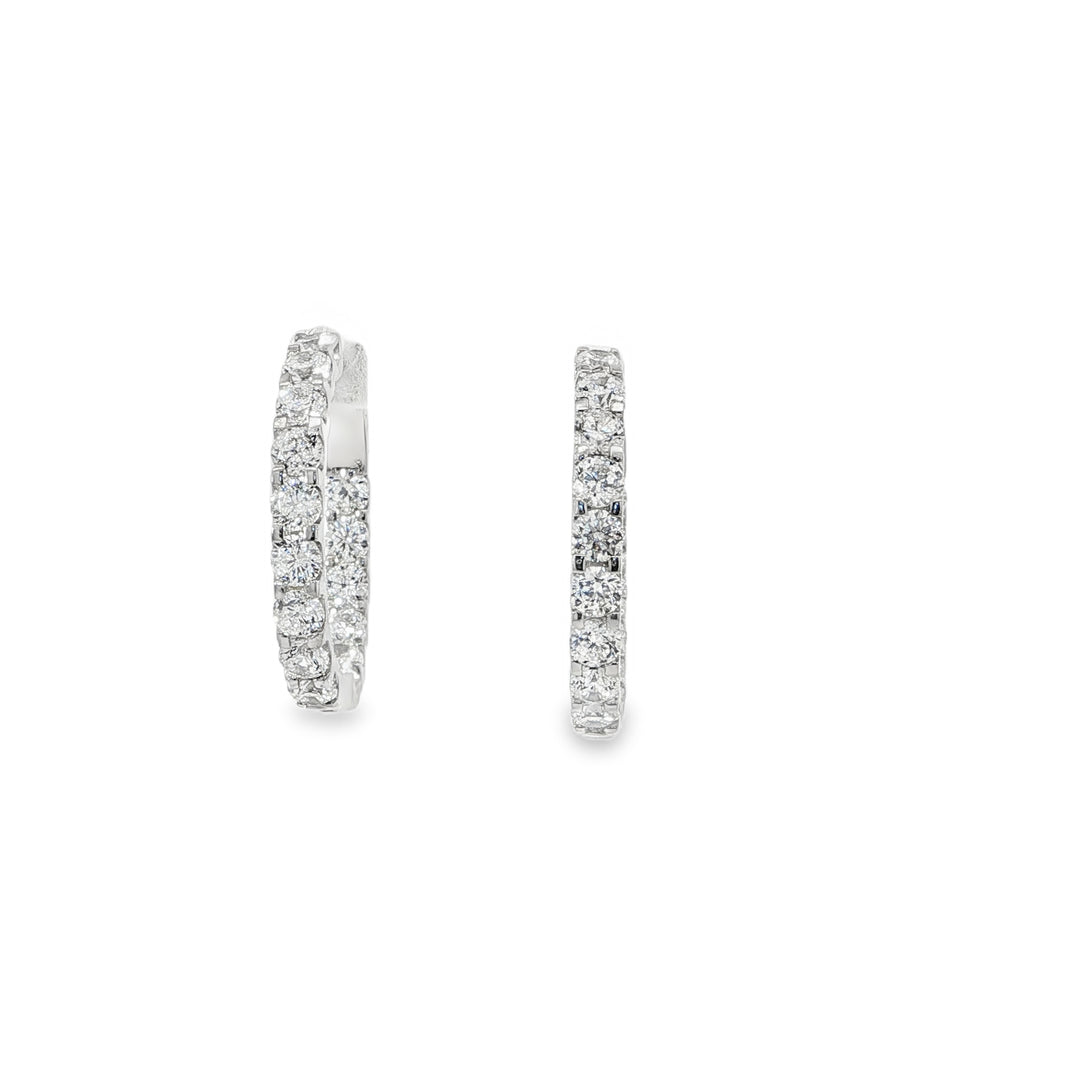 Bold Stone Hoop Earrings