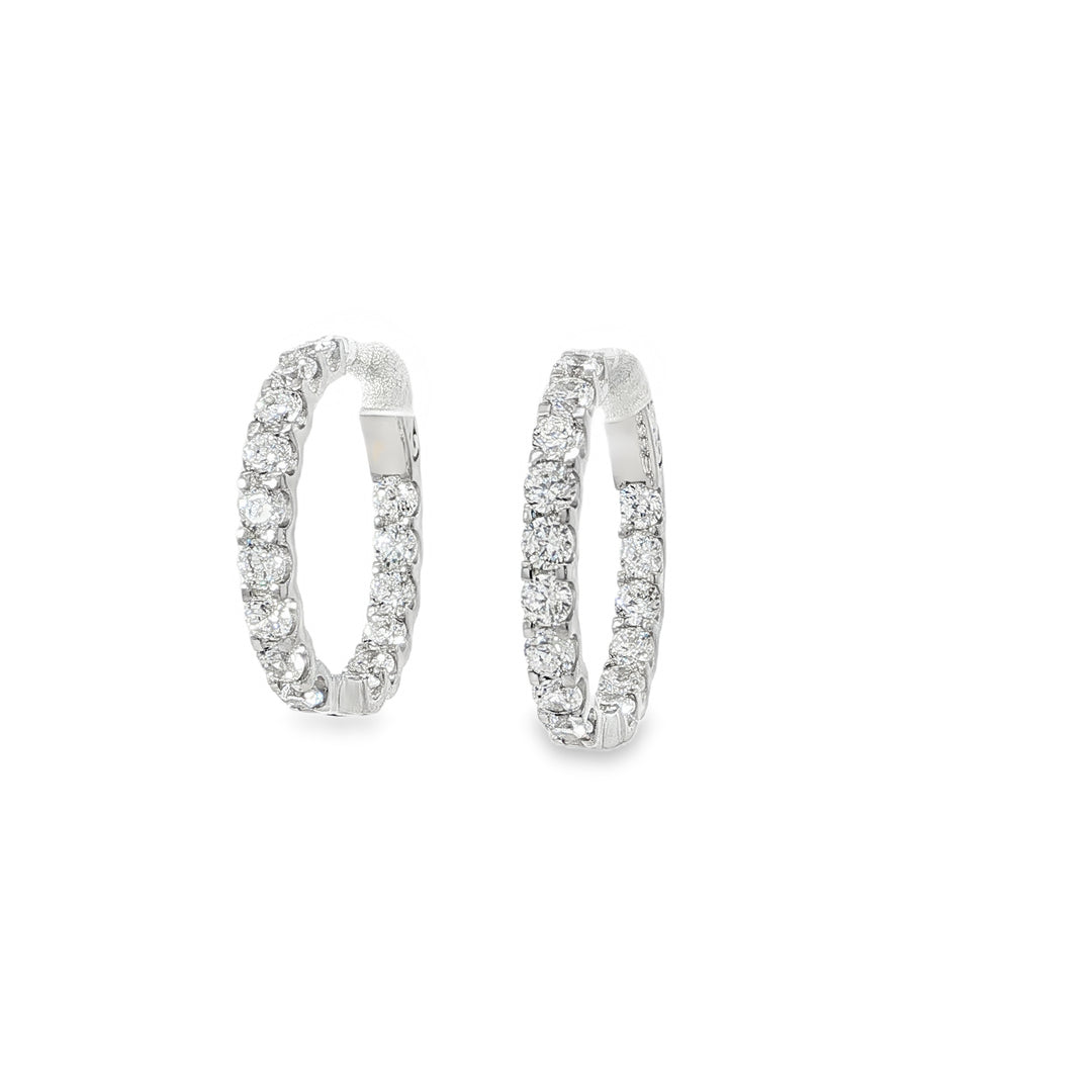 Bold Stone Hoop Earrings