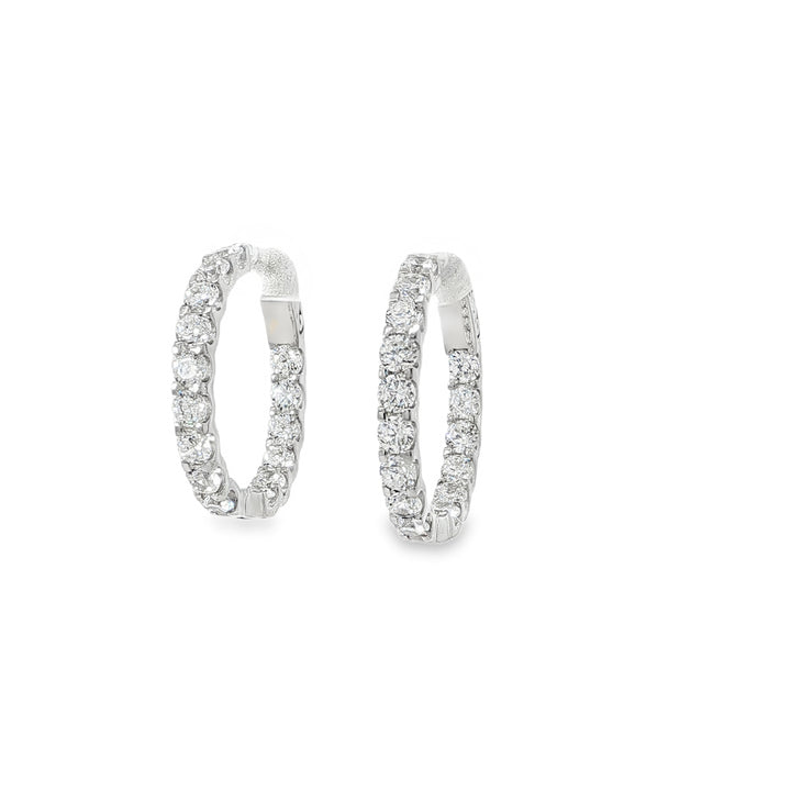 Bold Stone Hoop Earrings