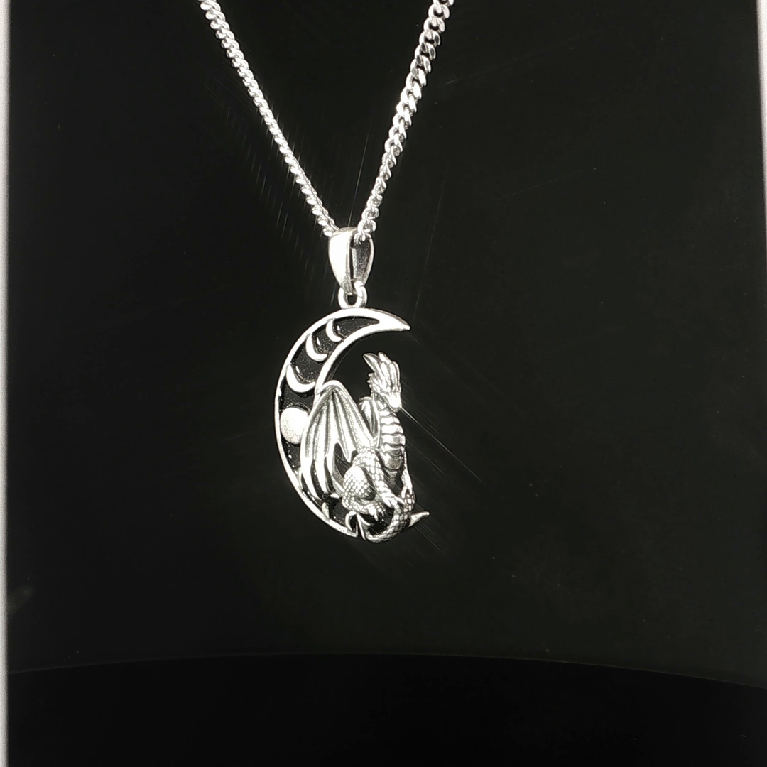 Moon Dragon Necklace