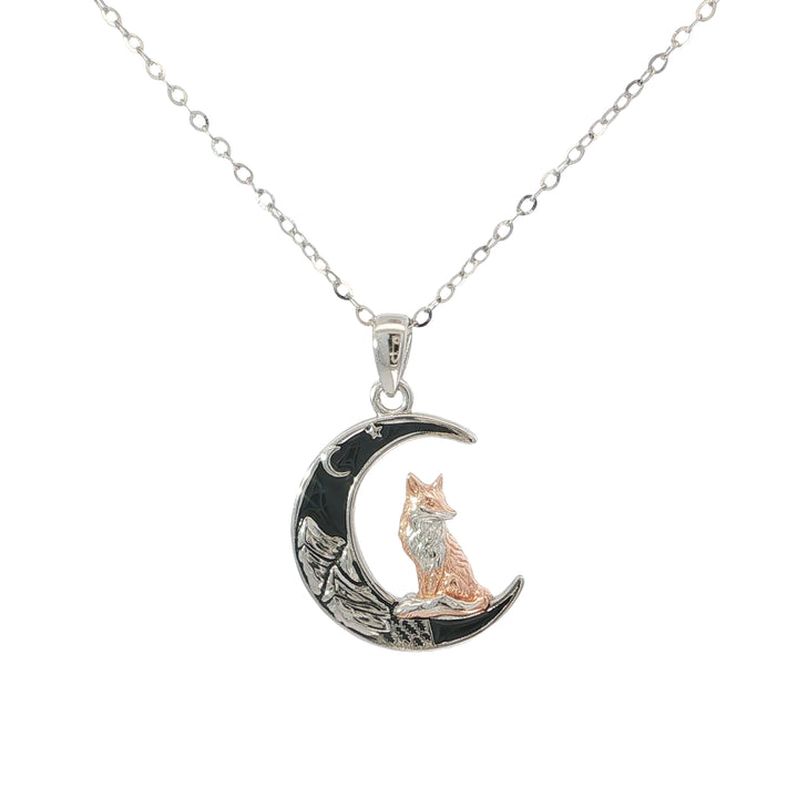 Moon and Fox Necklace