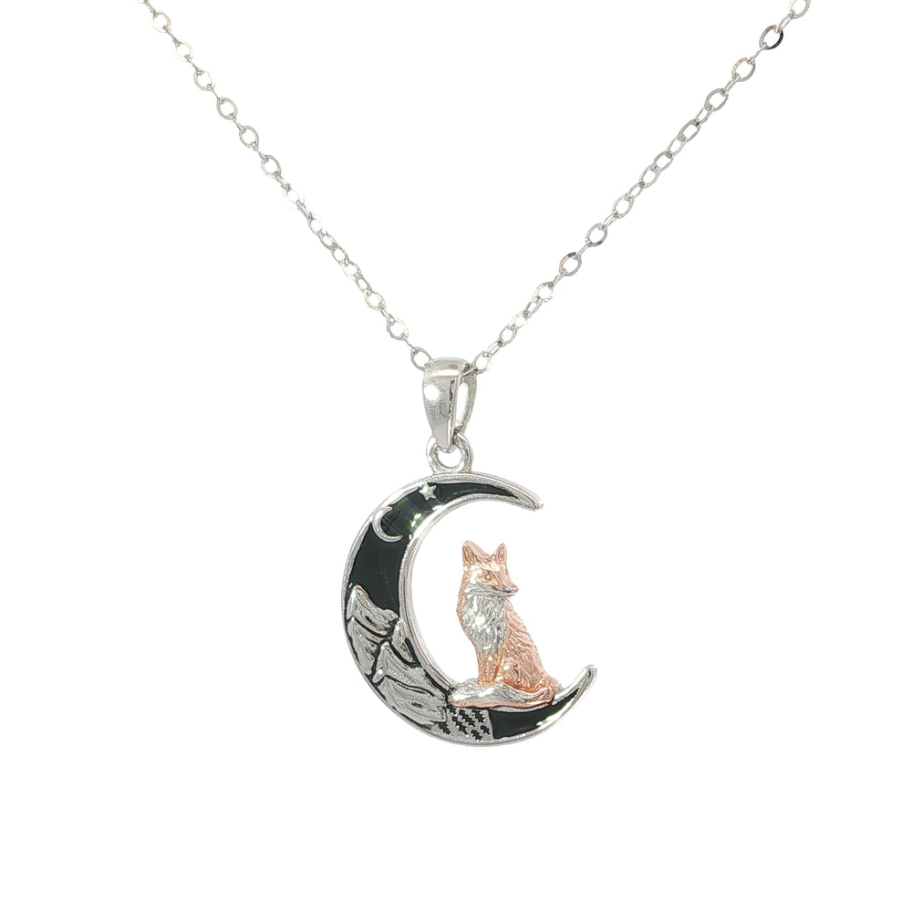 Moon and Fox Necklace