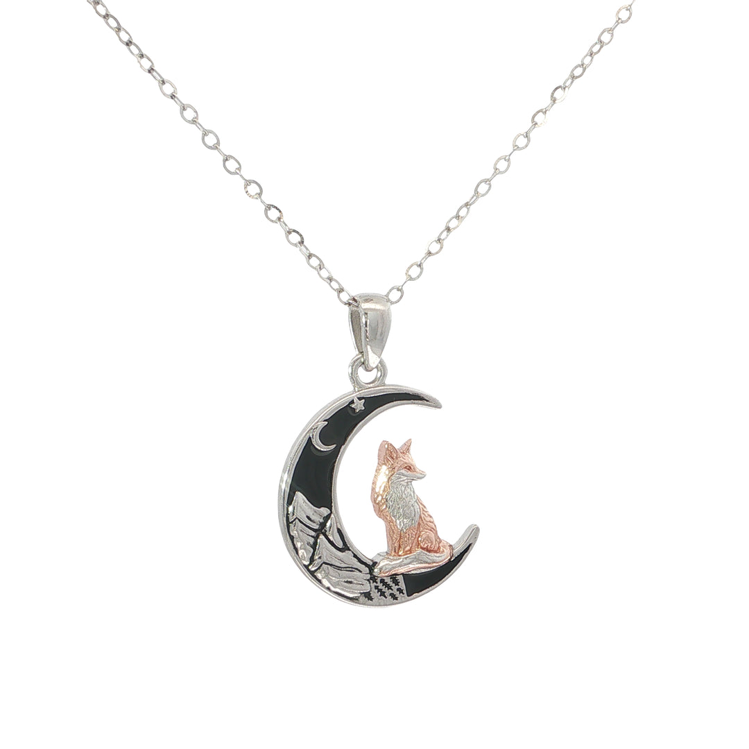 Moon and Fox Necklace