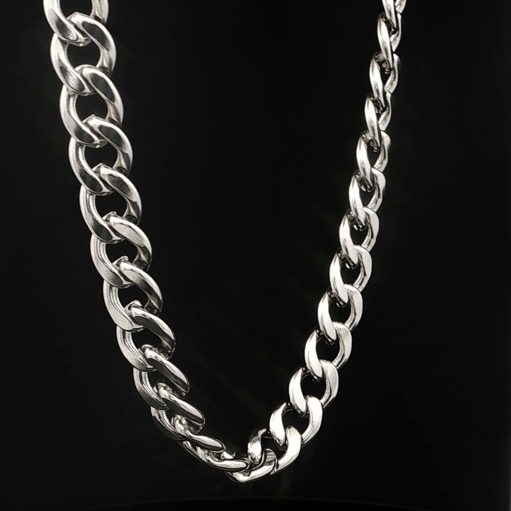 Wide Curb Chain Necklace