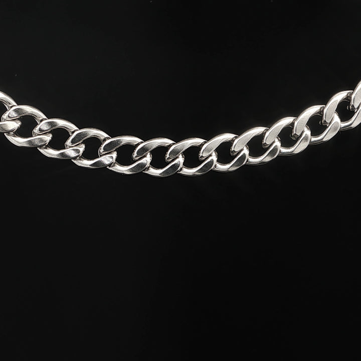 Wide Curb Chain Necklace