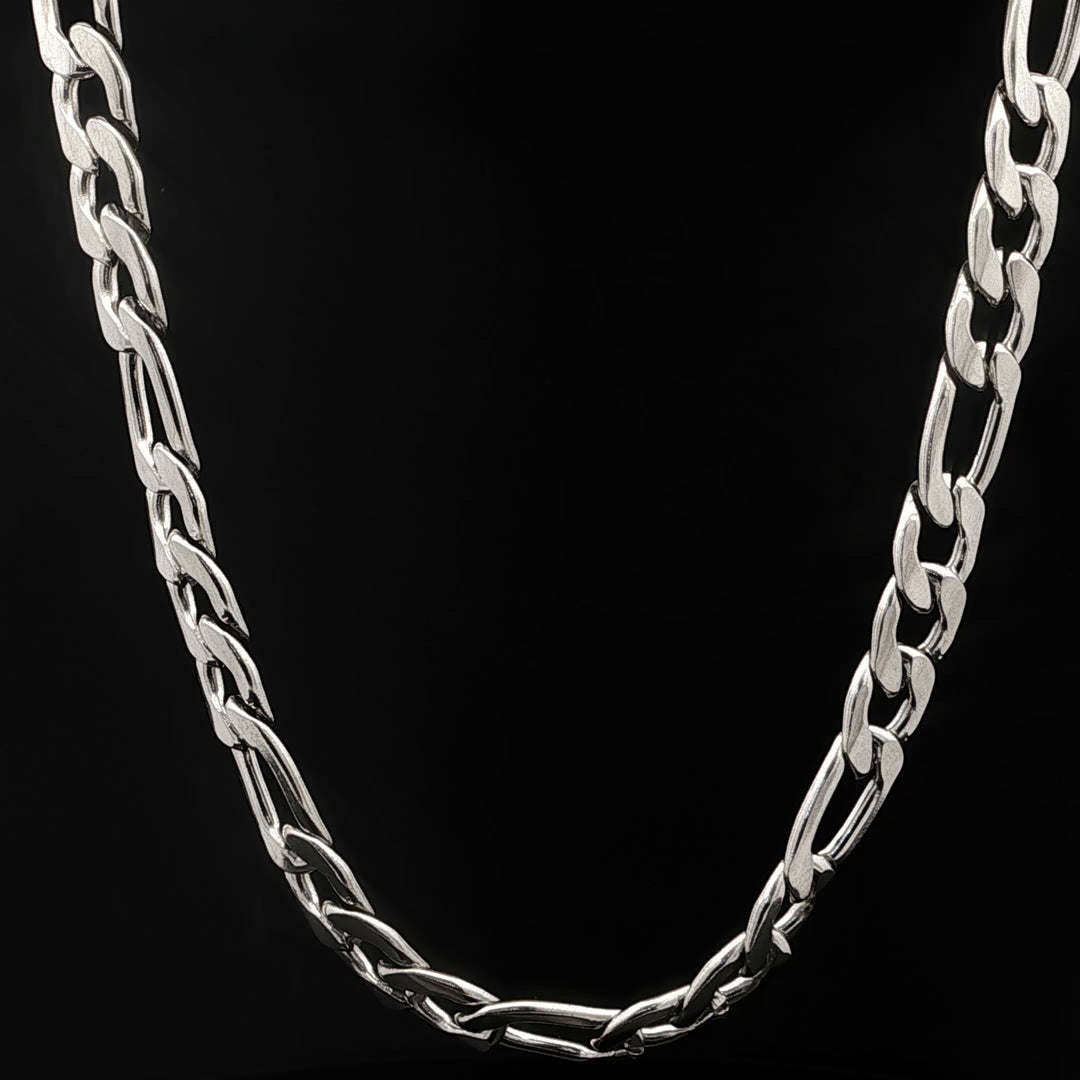 Wide Figaro Chain Necklace