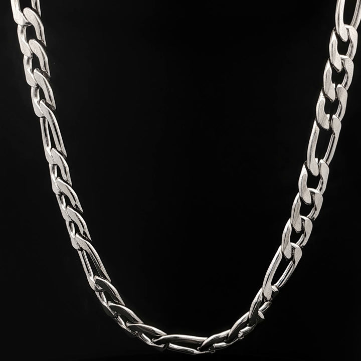 Wide Figaro Chain Necklace