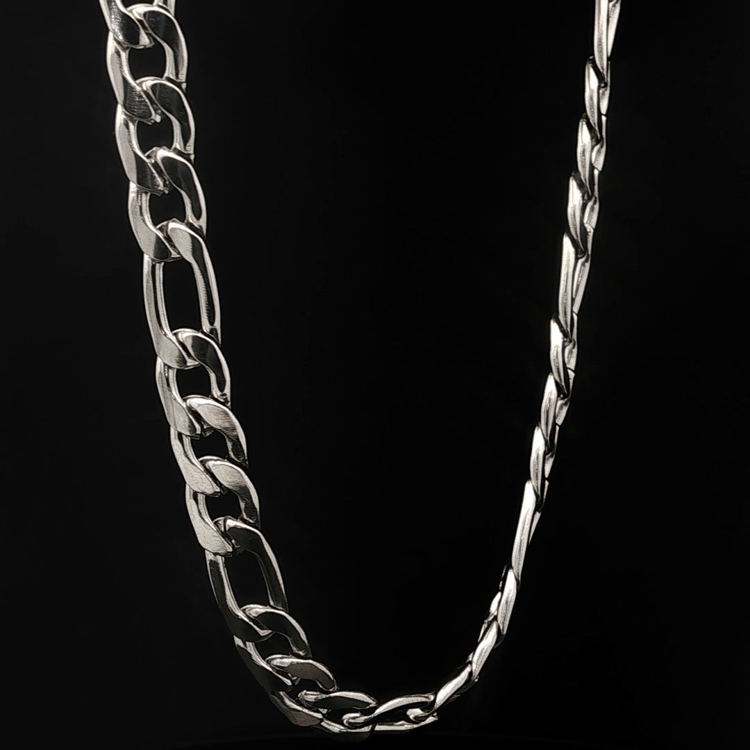 Wide Figaro Chain Necklace