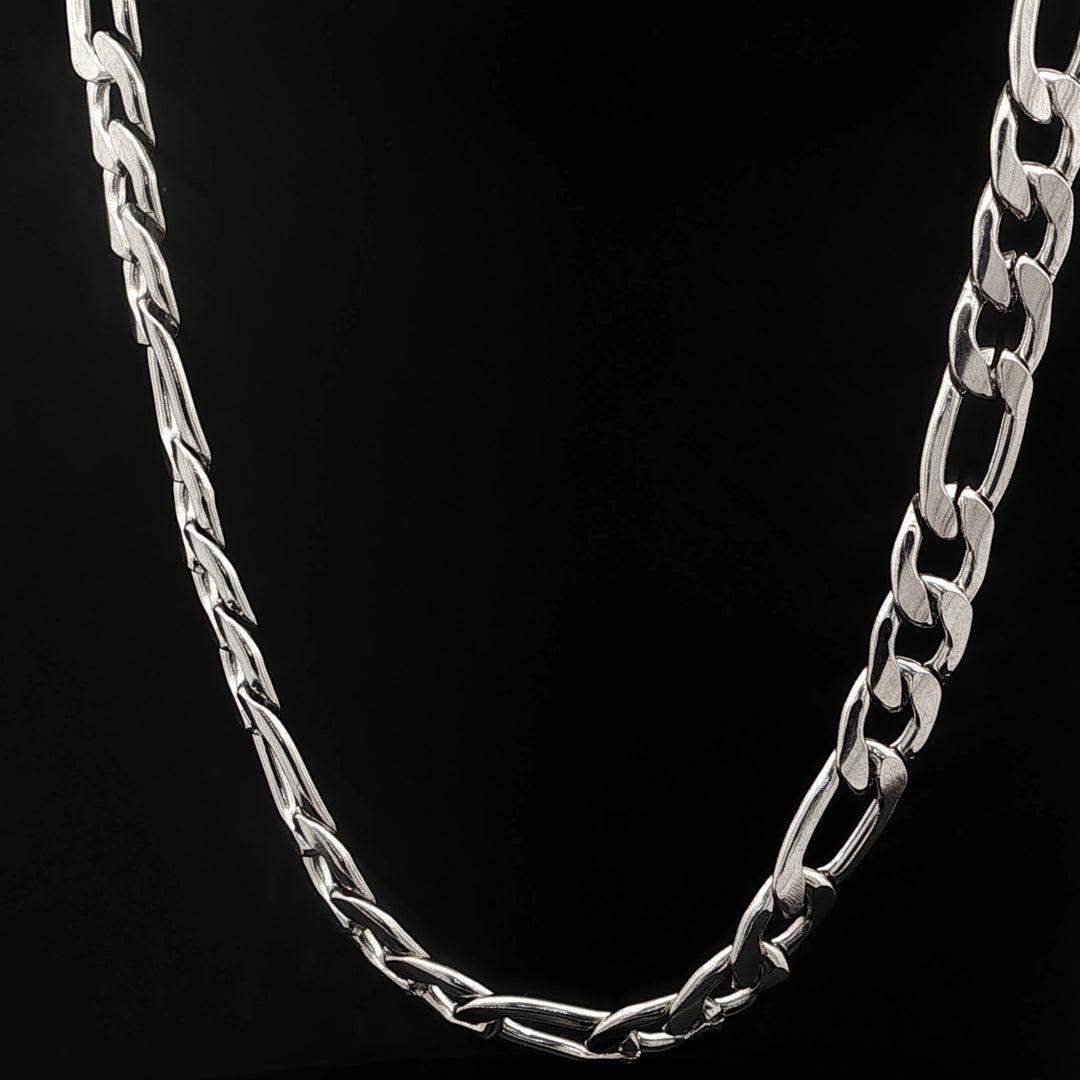 Wide Figaro Chain Necklace