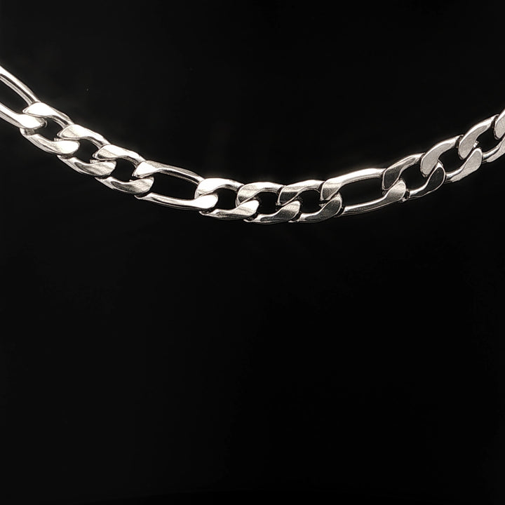 Wide Figaro Chain Necklace