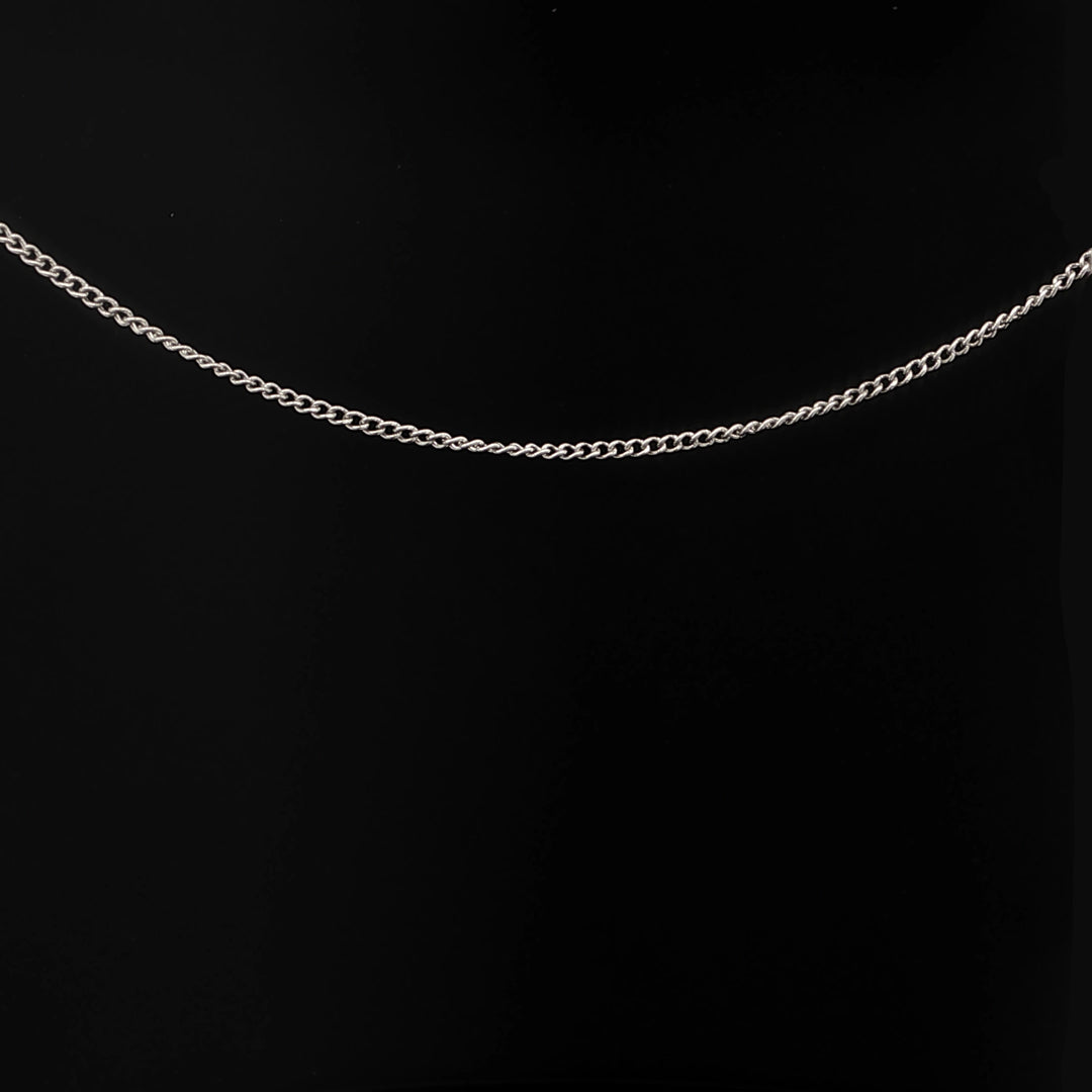 Extra Thin Curb Chain Necklace
