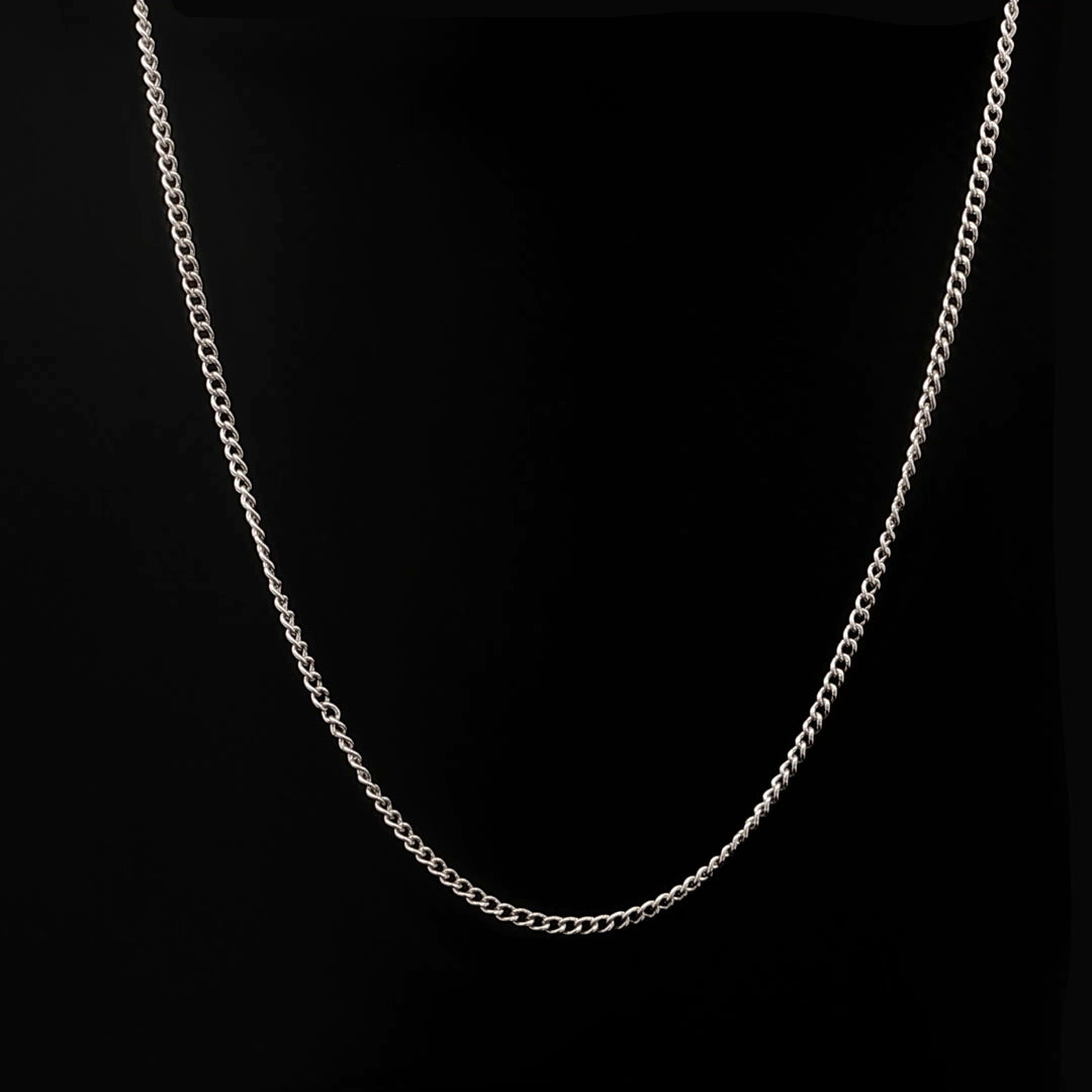 Extra Thin Curb Chain Necklace