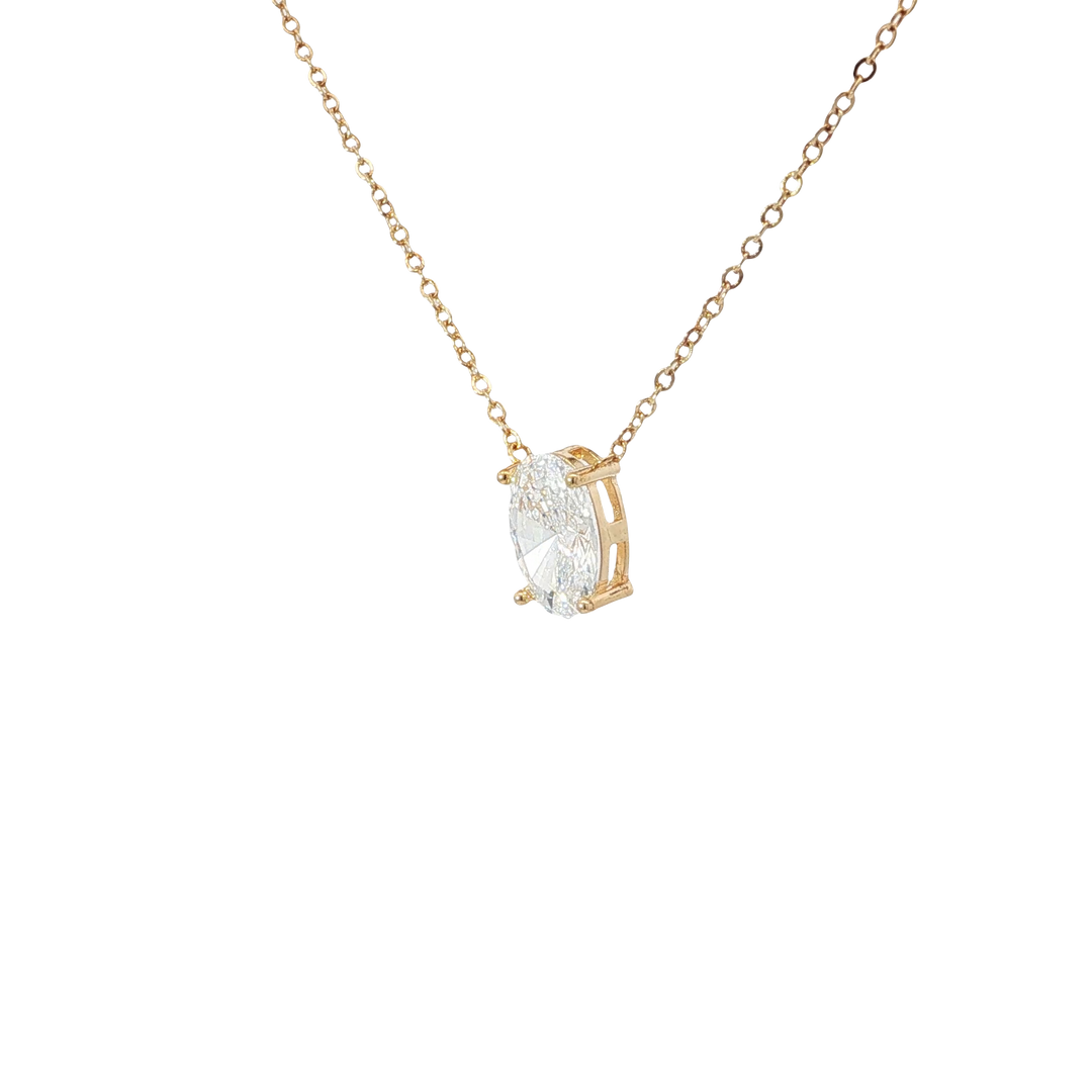Classic Oval Stone Necklace