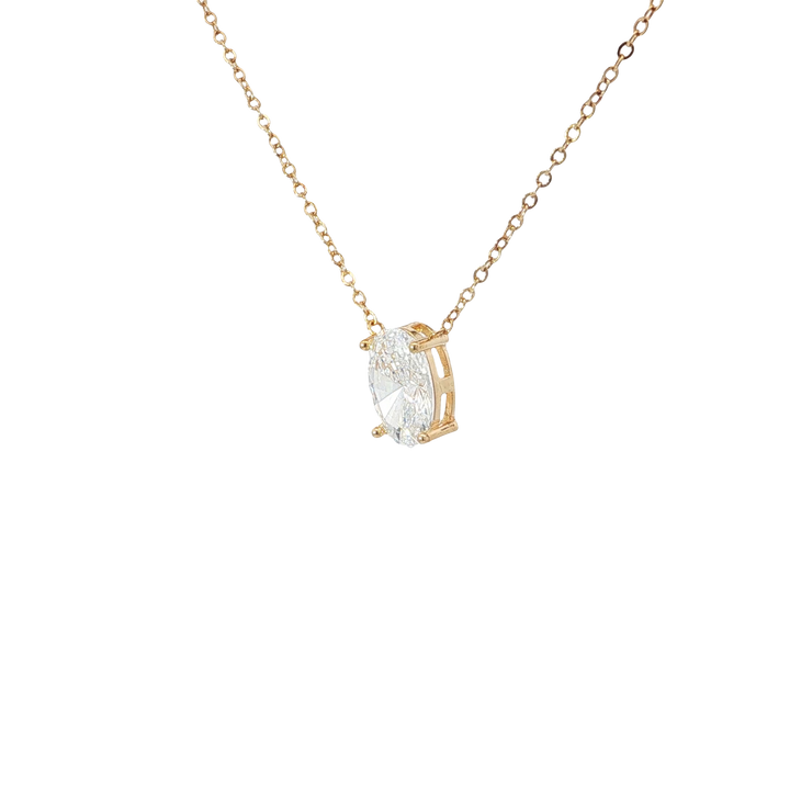 Classic Oval Stone Necklace