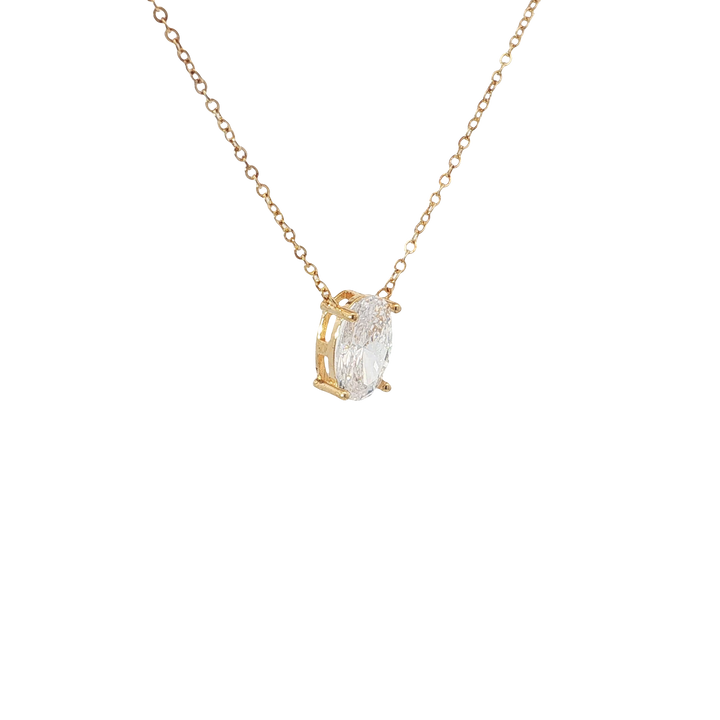 Classic Oval Stone Necklace