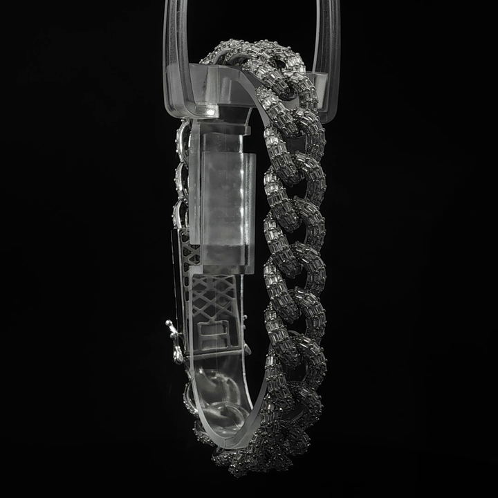 Baguette Stone-Set Link Bracelet