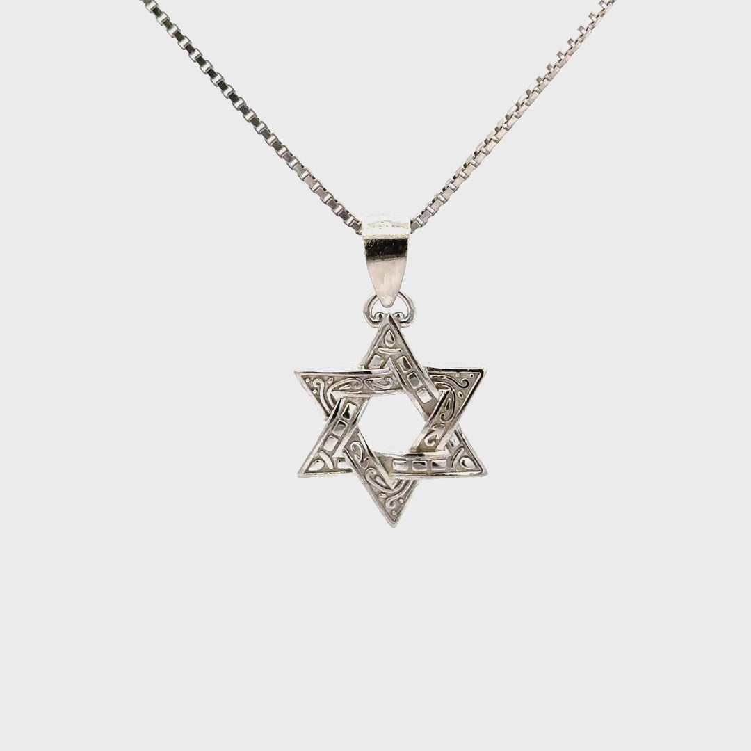 שרשרת מגן דוד מעוצבת | כסף 925