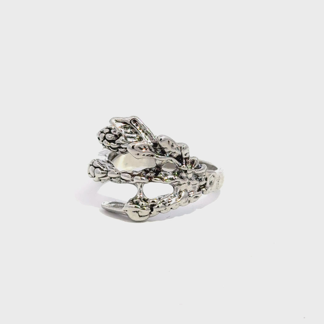 SilverMetal | טבעת מעוצבת דרקון